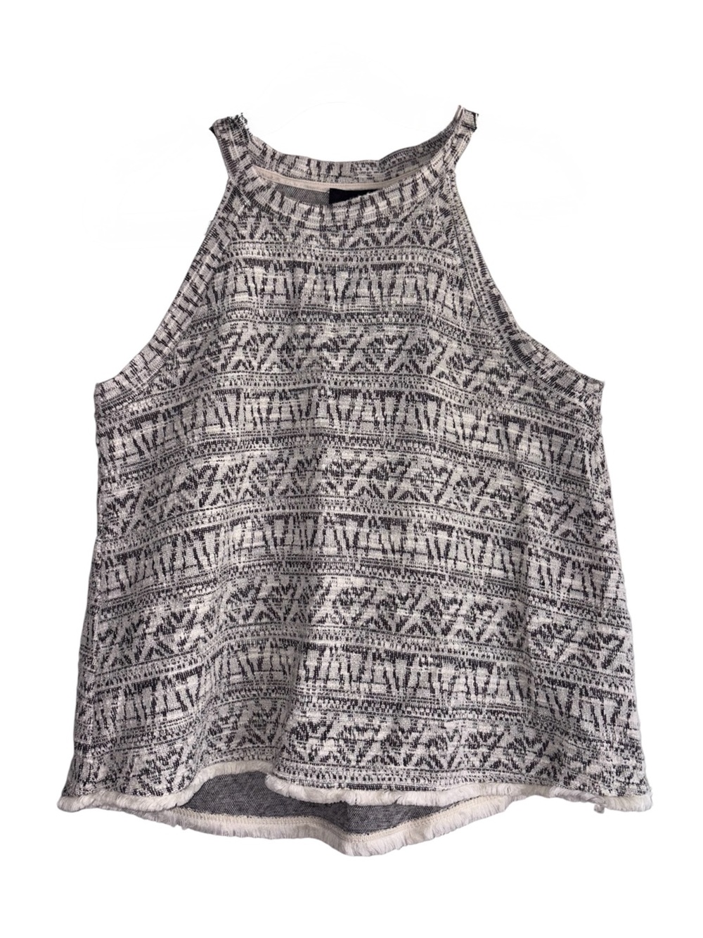 W5 Anthropology Black & White Geo Tapestry Tank